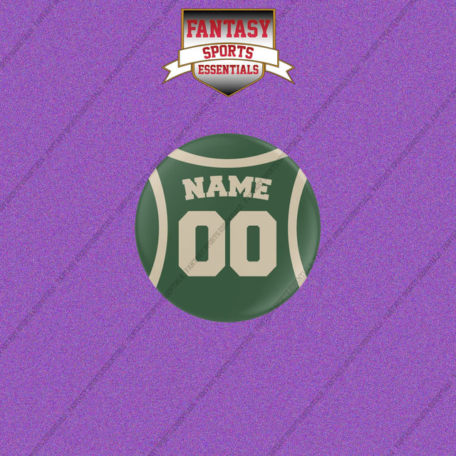 Milwaukee Bucks Personalized Current Home Jersey Buttons