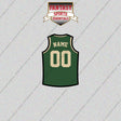 Milwaukee Bucks Personalized Current Home Jersey Glossy Stickers