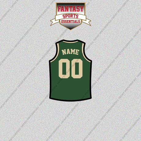 Milwaukee Bucks Personalized Current Home Jersey Glossy Stickers