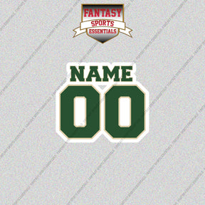 Milwaukee Bucks Personalized Current Name and Number Glossy Stickers