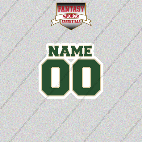 Milwaukee Bucks Personalized Current Name and Number Glossy Stickers