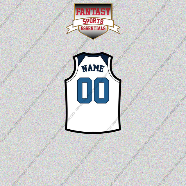 Minnesota Timberwolves Personalized Current Away Jersey Glossy Stickers