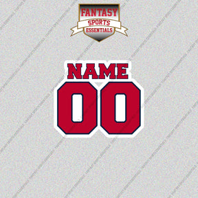 Minnesota Twins Personalized Current Name and Number Glossy Stickers