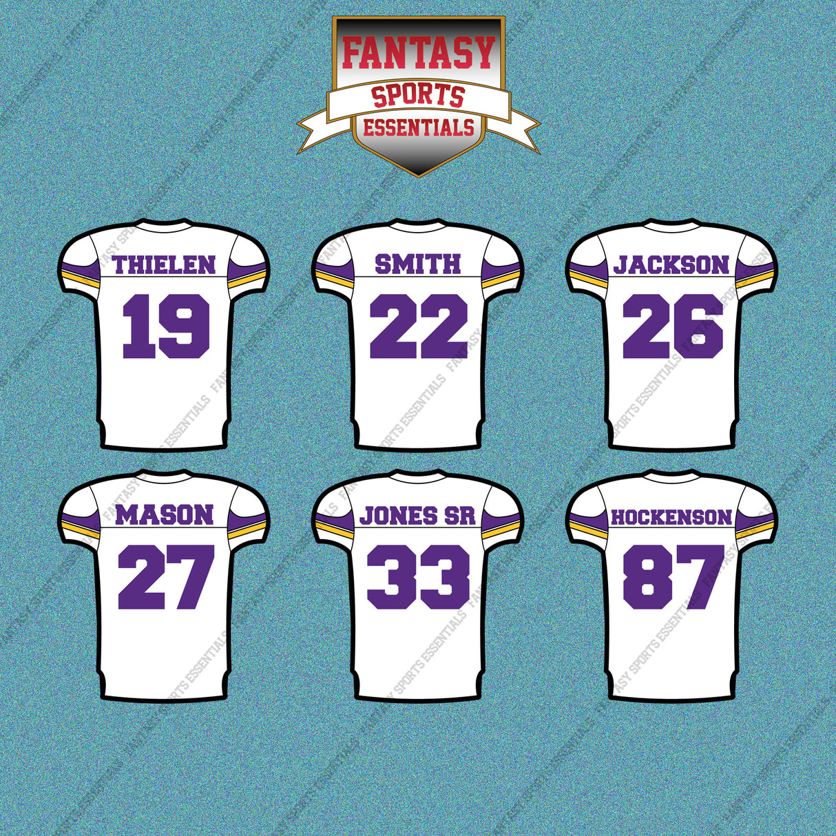 Minnesota Vikings 2025 Away Jersey Car Decals (Choose Your Player) Page 2