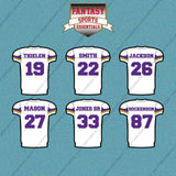 Minnesota Vikings 2025 Away Jersey Car Decals (Choose Your Player) Page 2