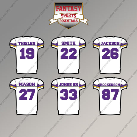 Minnesota Vikings 2025 Away Jersey Magnets (Choose Your Player) Page 2