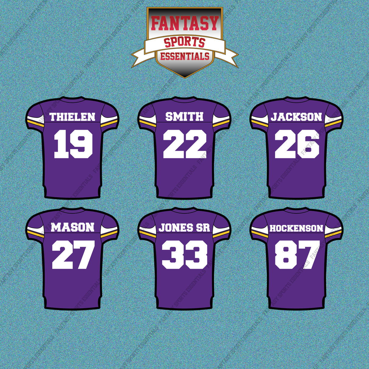Minnesota Vikings 2025 Home Jersey Car Decals (Choose Your Player) Page 2