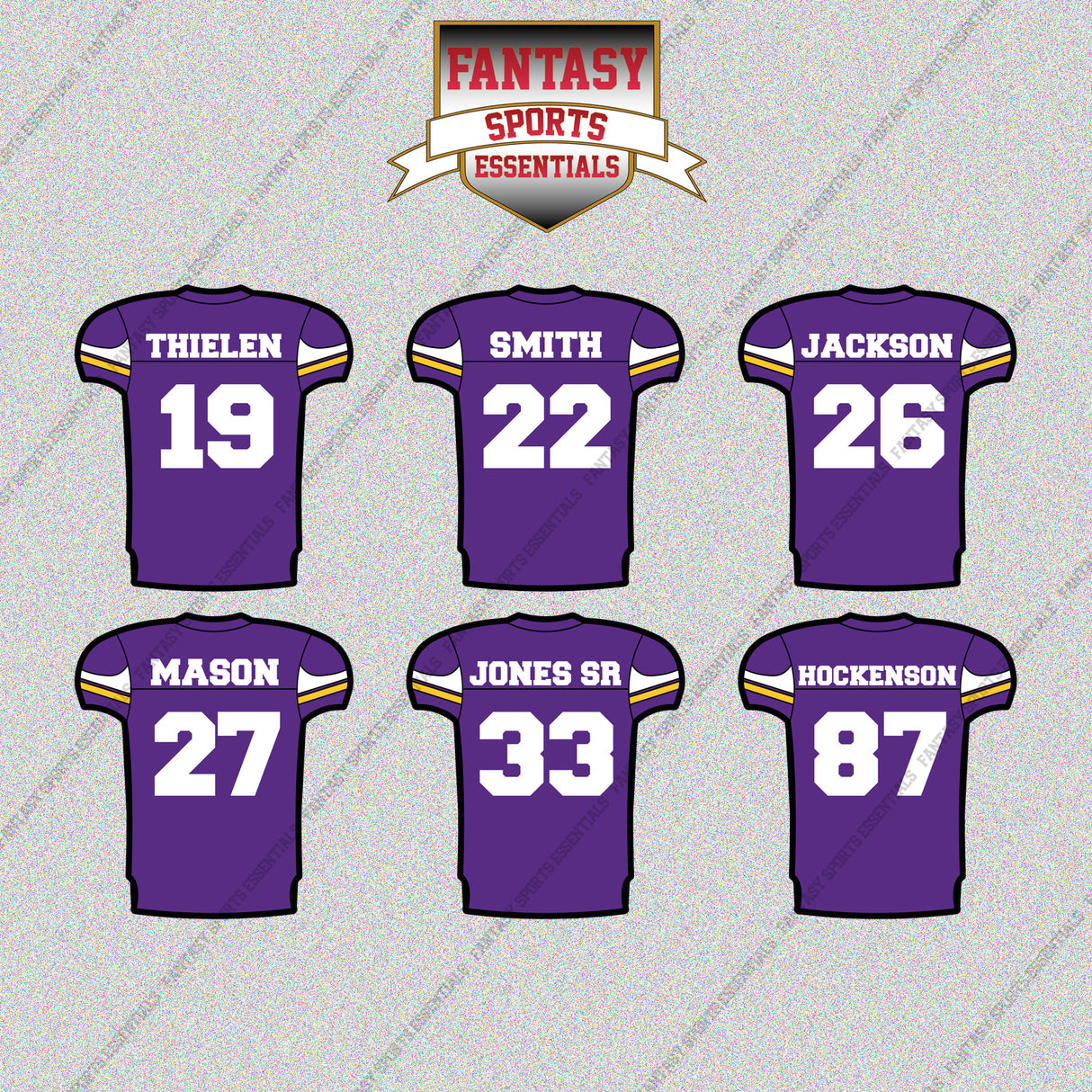 Minnesota Vikings 2025 Home Jersey Glossy Stickers (Choose Your Player) Page 2