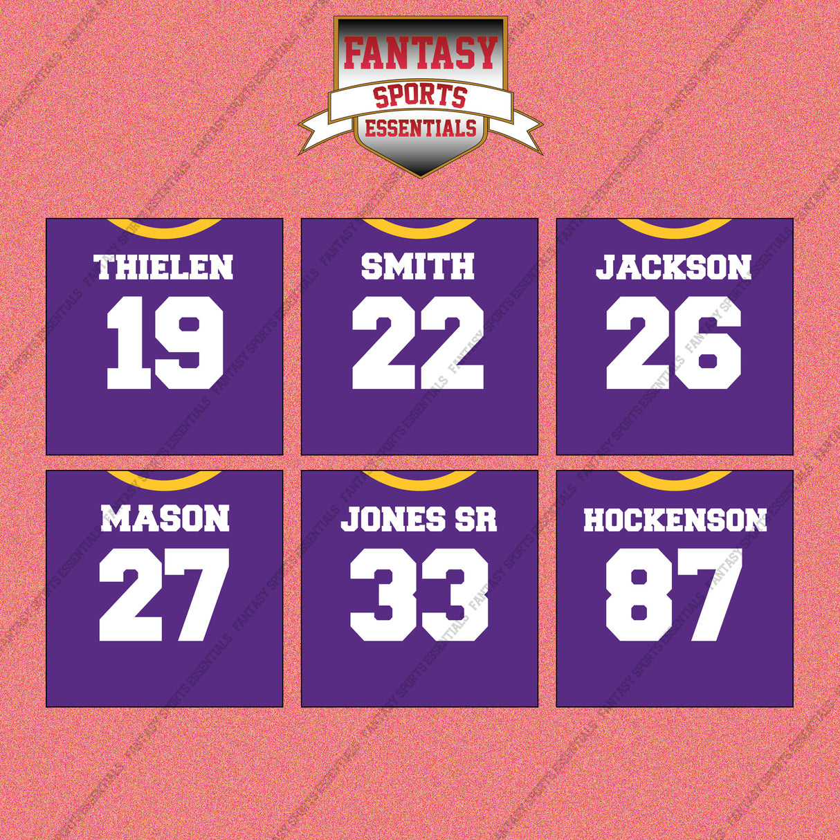Minnesota Vikings 2025 Home Jersey Wall Art Prints (Choose Your Player) Page 2