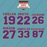 Minnesota Vikings 2025 Name and Number Car Decals (Choose Your Player) Page 2