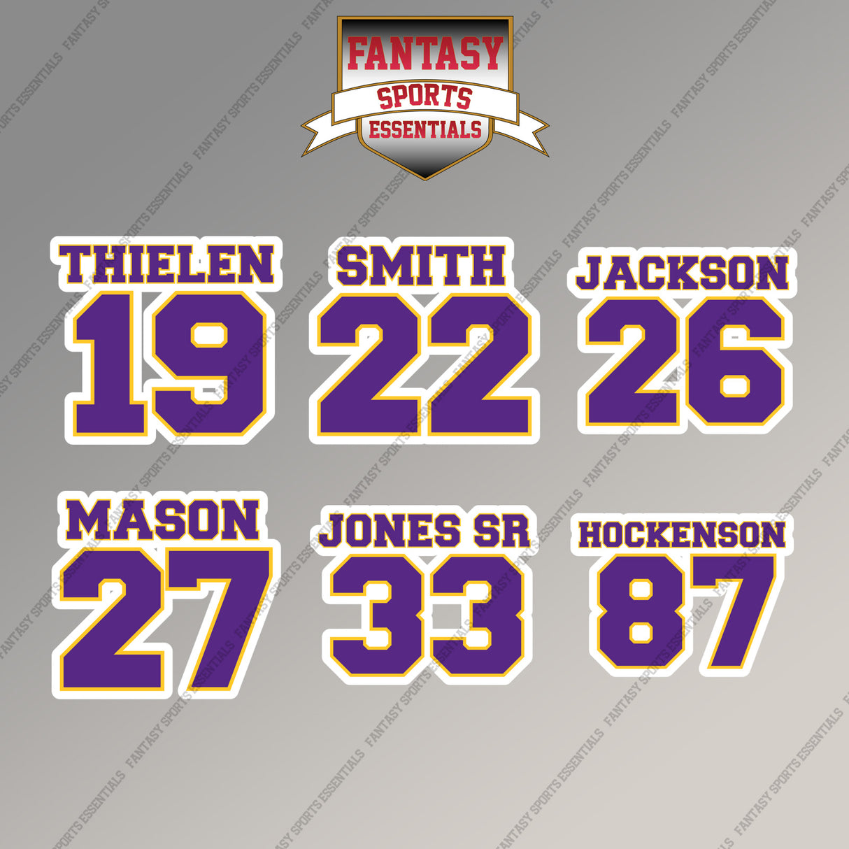 Minnesota Vikings 2025 Name and Number Magnets (Choose Your Player) Page 2