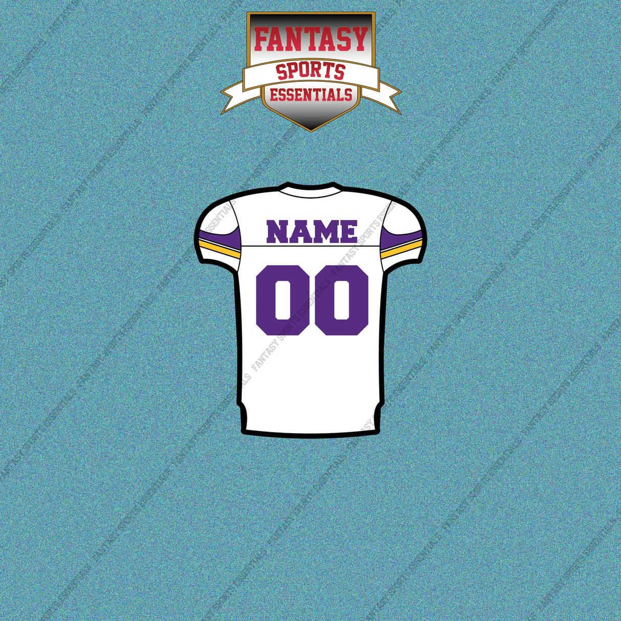 Minnesota Vikings Personalized Current Away Jersey Car Decals