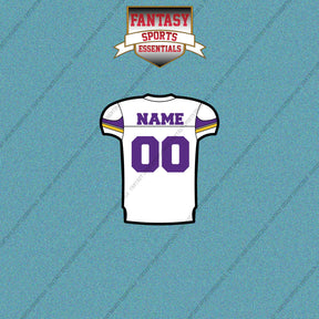 Minnesota Vikings Personalized Current Away Jersey Car Decals