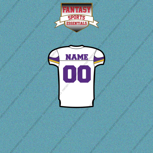 Minnesota Vikings Personalized Current Away Jersey Car Decals