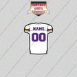 Minnesota Vikings Personalized Current Away Jersey Glossy Stickers