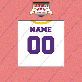 Minnesota Vikings Personalized Current Away Jersey Wall Art Prints