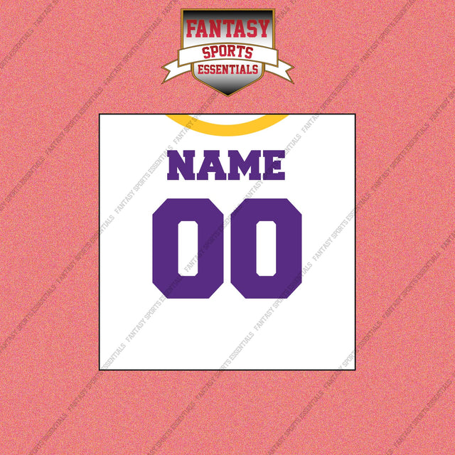 Minnesota Vikings Personalized Current Away Jersey Wall Art Prints