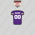 Minnesota Vikings Personalized Current Home Jersey Glossy Stickers
