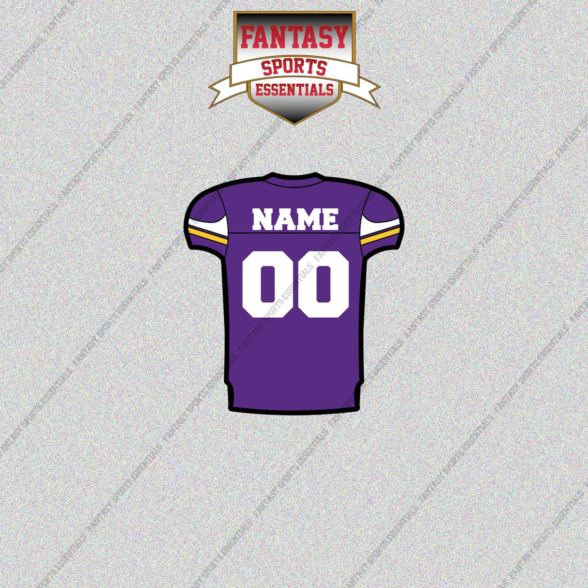 Minnesota Vikings Personalized Current Home Jersey Glossy Stickers