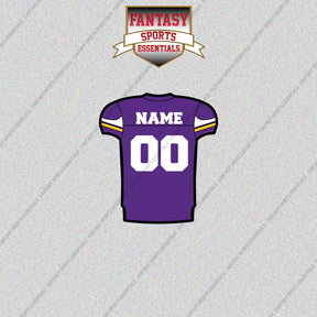 Minnesota Vikings Personalized Current Home Jersey Glossy Stickers