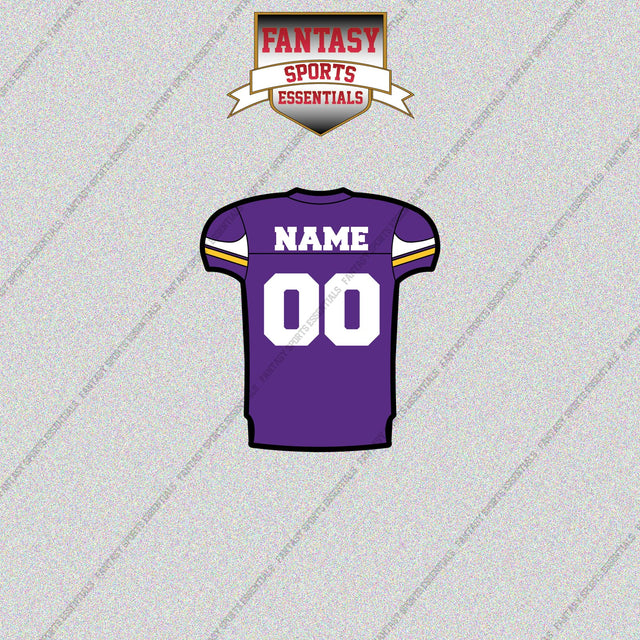 Minnesota Vikings Personalized Current Home Jersey Glossy Stickers