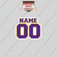 Minnesota Vikings Personalized Current Name and Number Glossy Stickers