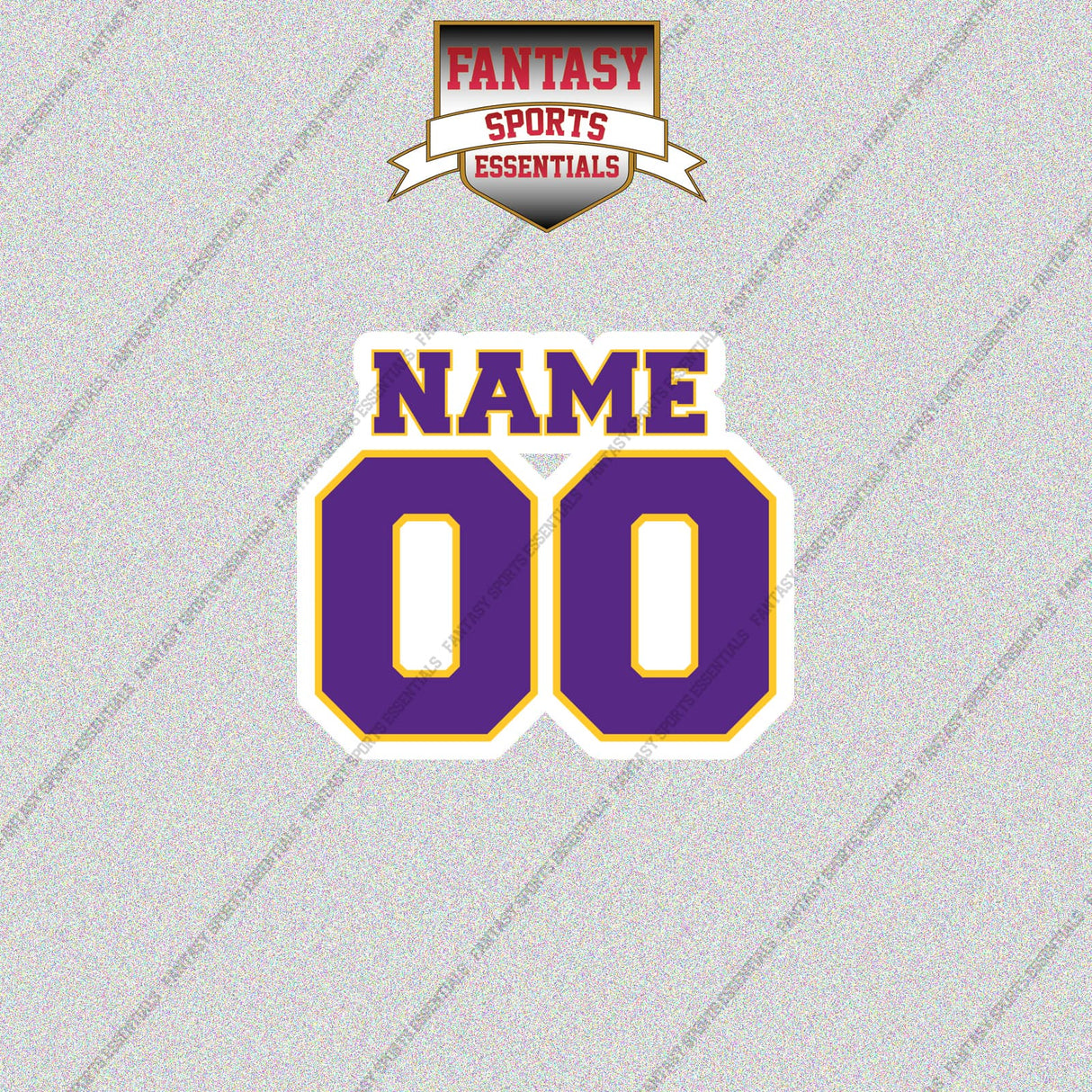 Minnesota Vikings Personalized Current Name and Number Glossy Stickers