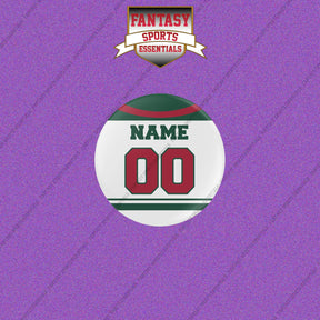 Minnesota Wild Personalized Current Away Jersey Buttons