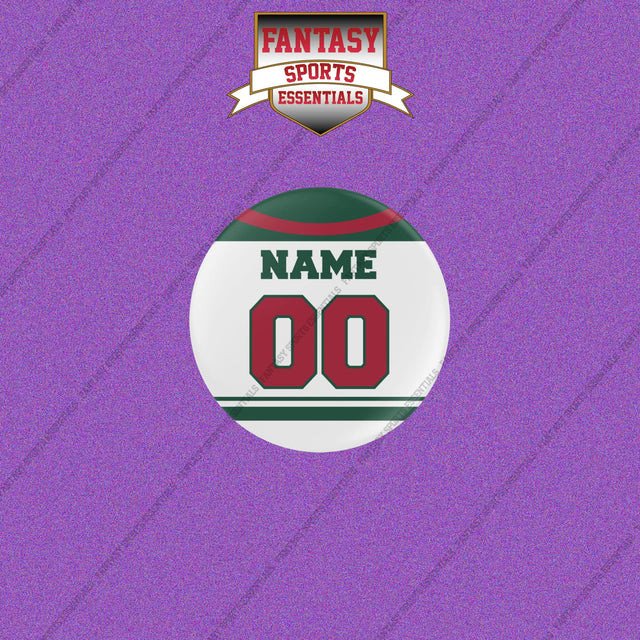 Minnesota Wild Personalized Current Away Jersey Buttons