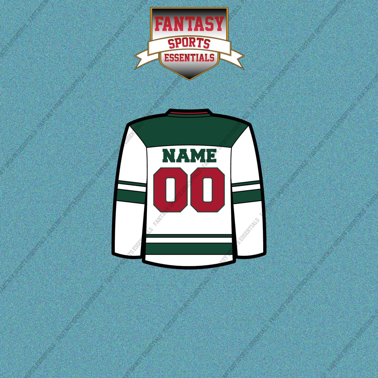 Minnesota Wild Personalized Current Away Jersey Car Decals