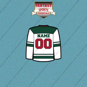 Minnesota Wild Personalized Current Away Jersey Car Decals