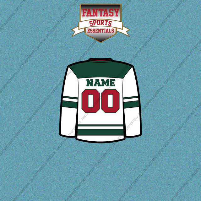 Minnesota Wild Personalized Current Away Jersey Car Decals