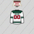 Minnesota Wild Personalized Current Away Jersey Glossy Stickers