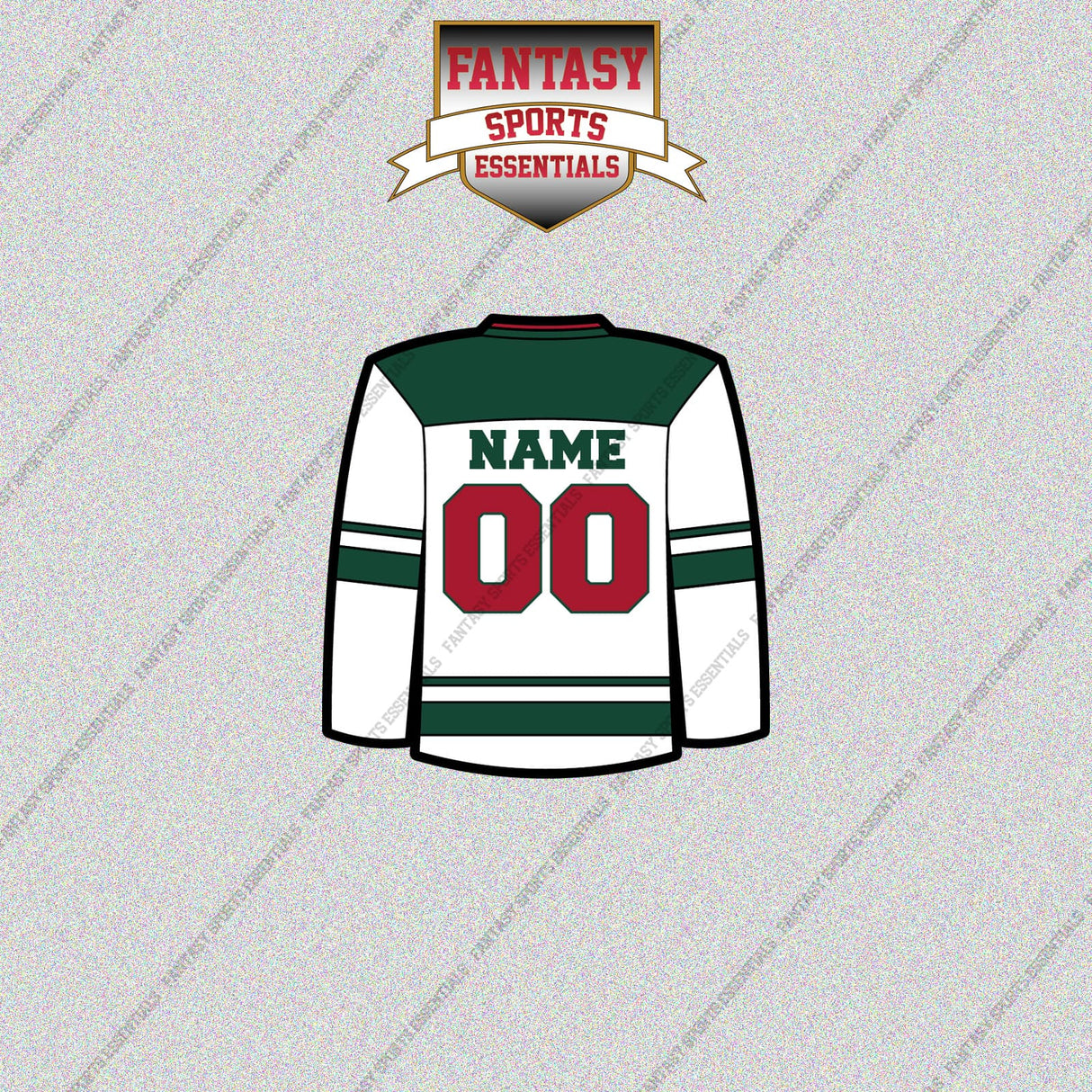 Minnesota Wild Personalized Current Away Jersey Glossy Stickers
