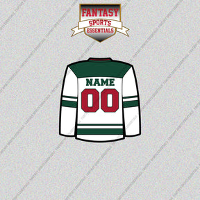 Minnesota Wild Personalized Current Away Jersey Glossy Stickers