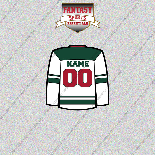 Minnesota Wild Personalized Current Away Jersey Glossy Stickers
