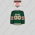 Minnesota Wild Personalized Current Home Jersey Glossy Stickers