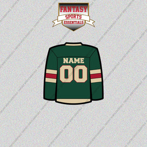 Minnesota Wild Personalized Current Home Jersey Glossy Stickers