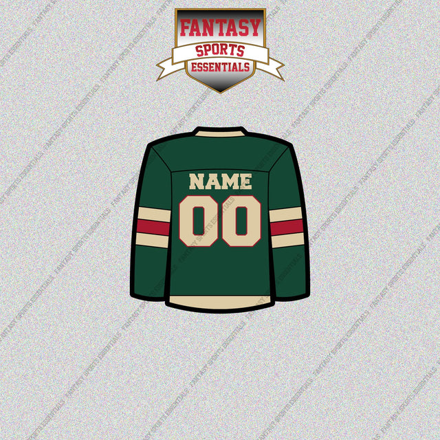 Minnesota Wild Personalized Current Home Jersey Glossy Stickers
