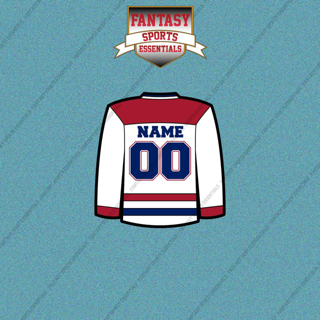 Montreal Canadiens Personalized Current Away Jersey Car Decals