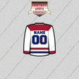 Montreal Canadiens Personalized Current Away Jersey Glossy Stickers