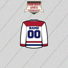 Montreal Canadiens Personalized Current Away Jersey Glossy Stickers