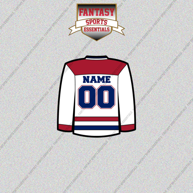 Montreal Canadiens Personalized Current Away Jersey Glossy Stickers