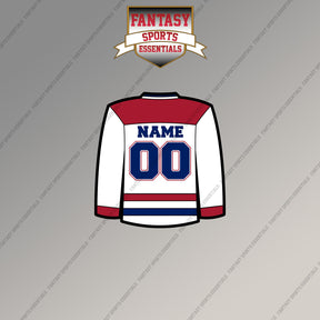 Montreal Canadiens Personalized Current Away Jersey Magnets