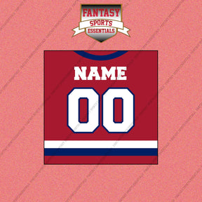 Montreal Canadiens Personalized Current Home Jersey Wall Art Prints