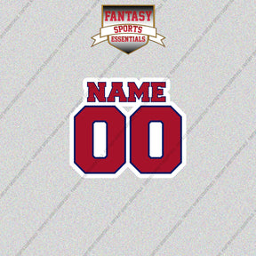 Montreal Canadiens Personalized Current Name and Number Glossy Stickers