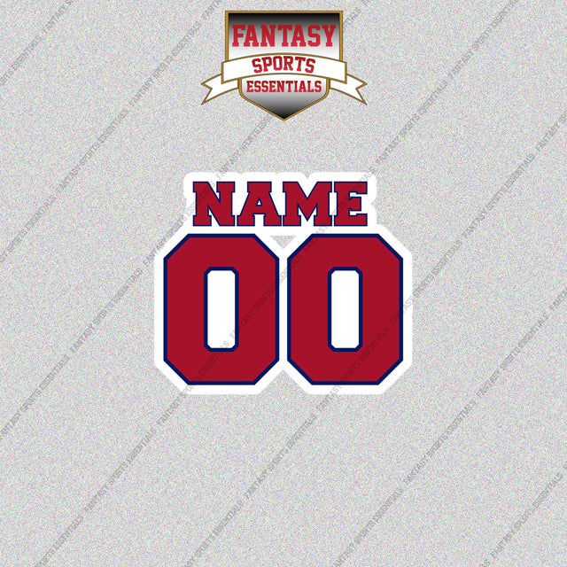 Montreal Canadiens Personalized Current Name and Number Glossy Stickers