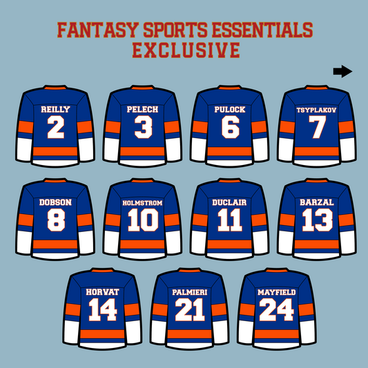 New York Islanders 2024 Home Jersey Matte Stickers