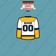 Nashville Predators Personalized Current Away Jersey Car Decals