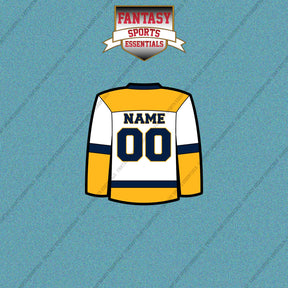 Nashville Predators Personalized Current Away Jersey Car Decals